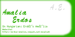 amalia erdos business card